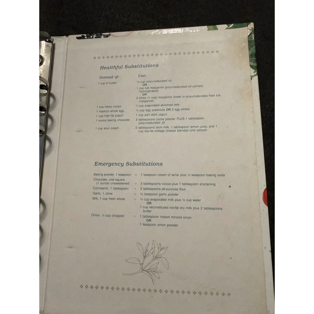 Vintage 1992 Markings Thomas Nelson Recipe Book Journal 6-Ring Binder Vegetable
